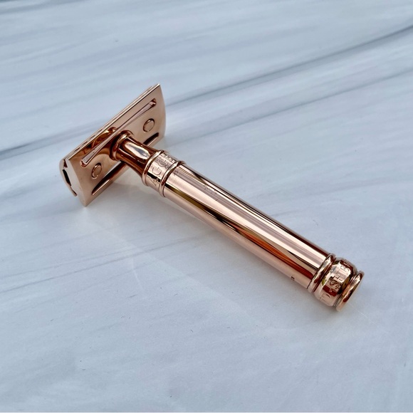 New - Never Used - Rose Gold Double Edge Safety Razor by Edwin Jagger - Picture 3 of 8